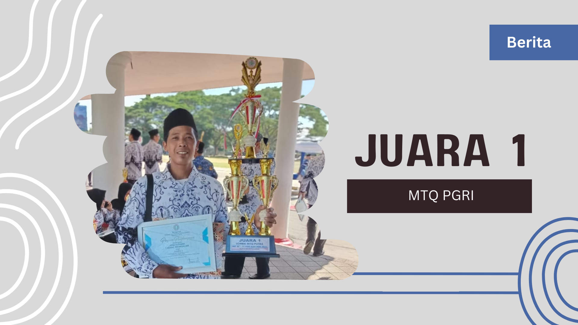 Guru pesantren al-Alfutuh juara 1 MTQ PGRI kabupaten